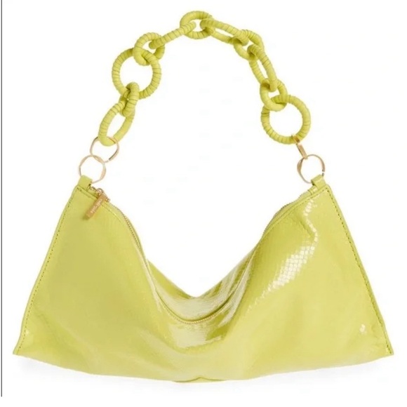 Cult Gaia Hera Ring Snake-Embossed Leather Shoulder Bag - Picture 1 of 9
